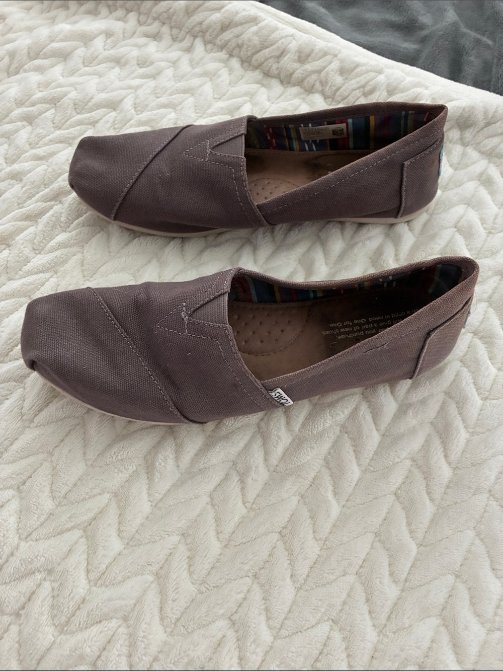 TOMS Women's Canvas Slip-On Shoes - Brown - Picture 6 of 8